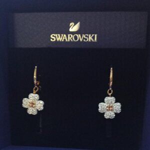 Swarovski four-leaf clover bella style crystal earrings